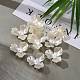3-Petal Flower ABS Plastic Imitation Pearl Bead Caps US-OACR-R016-05-6