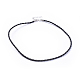 Trendy Braided Imitation Leather Necklace Making US-NJEW-S105-017-1