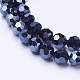 Electroplate Glass Beads Strand US-EGLA-J042-4mm-F01-1