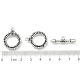 Tibetan Style Ring Toggle Clasps US-X-LF1496Y-3