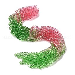 Transparent Painted Glass Beads Strands US-DGLA-A034-T6mm-A18