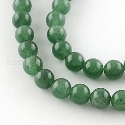 Round Natural Green Aventurine Beads Strands US-G-R331-8mm-01