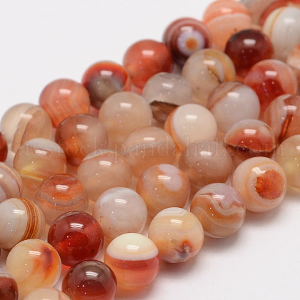 Natural Sardonyx Beads Strands US-G-K155-D-8mm-01-1
