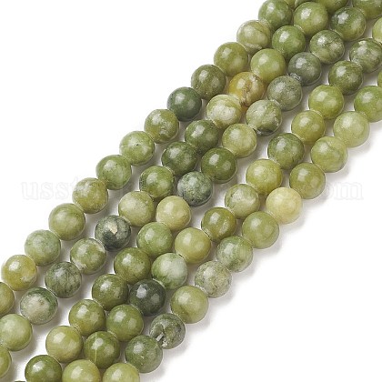 Natural Xinyi Jade/Chinese Southern Jade Beads Strands US-G-K287-20-8mm-1-1