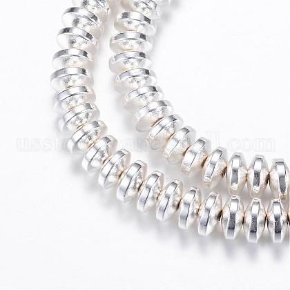 Electroplate Non-magnetic Synthetic Hematite Bead Strands US-G-Q465-19S-1