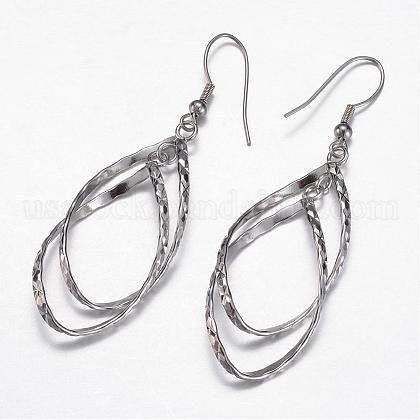 304 Stainless Steel Dangle Earrings US-EJEW-G155-03A-1