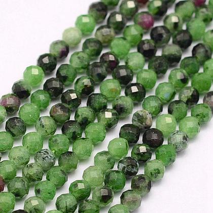 Natural Ruby in Zoisite Beads Strands US-G-F509-36-2mm-1