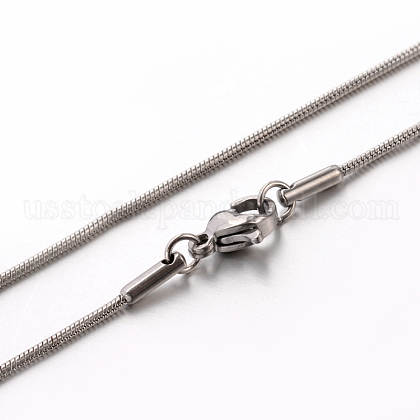 304 Stainless Steel Snake Chain Necklaces US-STAS-M174-018P-A-1