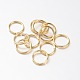 Eco-Friendly PVD Vacuum Plating & Long-Lasting Plated Brass Open Jump Rings&nbsp;US-KK-E663-5mm-G-1