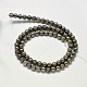 Natural Pyrite Round Beads Strands US-G-F197-10-8mm-2