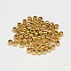 Rack Plating and Vacuum Plating Brass Round Spacer Beads US-KK-I598-03G-RS-2