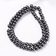 Magnetic Synthetic Hematite Beads Strands US-G-Q893-6mm-2