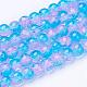 Spray Painted Crackle Glass Beads Strands US-CCG-Q001-6mm-19-2
