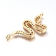 Brass Micro Pave Clear Cubic Zirconia Links connectors US-ZIRC-L085-72G-2