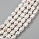 Oval Natural Cultured Freshwater Pearl Beads Strands US-PEAR-R015-45-7