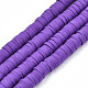 Handmade Polymer Clay Beads Strands US-CLAY-R089-6mm-013-1