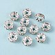 Brass Grade A Rhinestone Spacer Beads US-RSB038NF-01-2