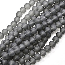 Baking Paint Transparent Glass Bead Strands US-GLAA-S031-6mm-12