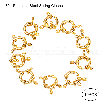 304 Stainless Steel Spring Ring Clasps US-STAS-G190-17G-1