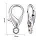 Platinum Plated Zinc Alloy Lobster Claw Clasps US-X-E107-4