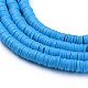 Flat Round Eco-Friendly Handmade Polymer Clay Beads US-CLAY-R067-6.0mm-33-3