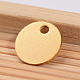 Ion Plating(IP) 304 Stainless Steel Stamping Blank Tag Flat Round Charms US-STAS-L159-08G-2