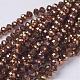 Electroplate Glass Beads Strands US-GR7X10MMY-C-1