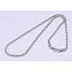304 Stainless Steel Necklaces Unisex Rope Chain Necklaces US-NJEW-507L-10D-1
