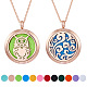 304 Stainless Steel Pendant Necklaces US-NJEW-SC0001-02RG-1