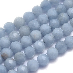 Natural Angelite Beads Strands US-G-O171-08-4mm