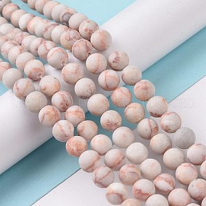 Natural Red Netstone Beads Strands US-G-Q462-8mm-14