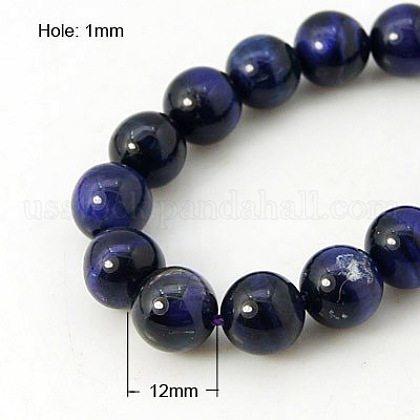 Natural Blue Tiger Eye Beads Strands US-G-G099-12mm-13-1