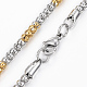 304 Stainless Steel Popcorn Chain Necklaces US-NJEW-K093-01GP-2
