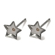 Tarnish Resistant Earring Cabochon Settings 304 Stainless Steel Ear Studs Blank Settings&nbsp;US-STAS-Q170-10-1