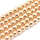 Electroplate Non-magnetic Synthetic Hematite Beads Strands US-G-L485-01D-LG-1