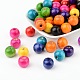 Mixed Lead Free Round Natural Wood Beads US-X-TB095Y-1