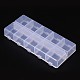 Cuboid Plastic Bead Containers US-CON-N007-02-3