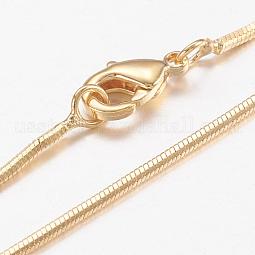 Brass Snake Chain Necklaces US-MAK-L009-01G