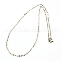 304 Stainless Steel Necklaces Women Cable Chain Necklaces US-NJEW-C079-01A