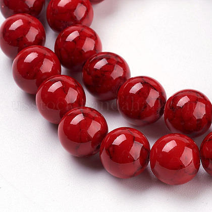 Synthetic Turquoise Beads Strands&nbsp;US-X-TURQ-H038-10mm-XXS17-3