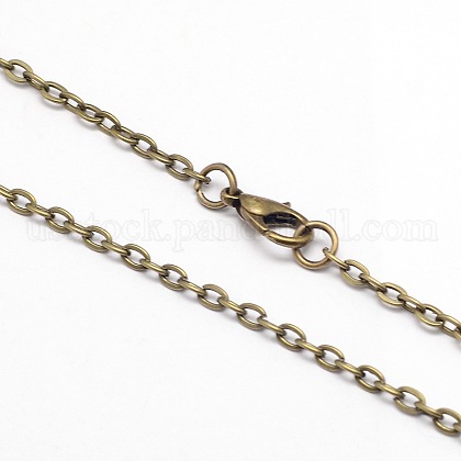 Vintage Iron Cable Chain Necklace Making for Pocket Watches Design US-MAK-M001-AB-1