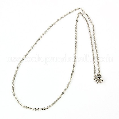304 Stainless Steel Necklaces Women Cable Chain Necklaces US-NJEW-C079-01A-1