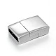 Rectangle 304 Stainless Steel Magnetic Clasps with Glue-in Ends US-STAS-D059-20-1