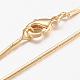 Brass Snake Chain Necklaces US-MAK-L009-01G-1