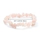 Rose Quartz Chips Stretch Bracelets US-BJEW-JB01308-01-4