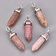 Natural Rhodonite Double Terminated Pointed Pendants US-G-J261-B04-1