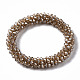 Faceted Transparent Glass Beads Stretch Bracelets US-BJEW-S144-002B-03-2