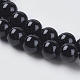 Natural Black Onyx Beads Strands US-G-G591-6mm-06-3