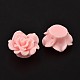 Pearl Pink Rose Flower Resin Beads US-X-RESI-B3244-A118-1