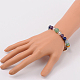 Multi-Color Gemstone Chakra Charm Bracelets US-BJEW-JB01691-4